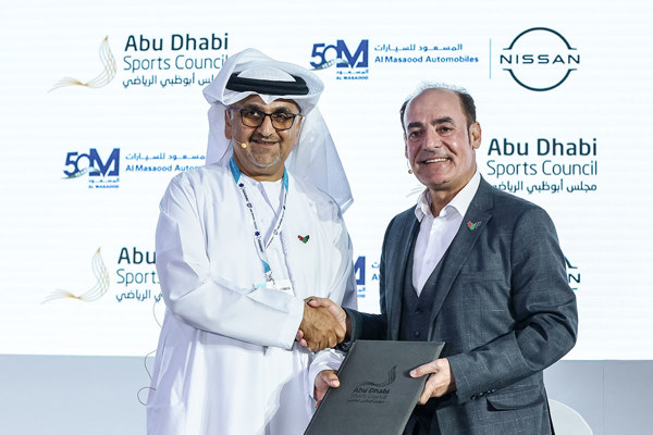 توقيع اتفاقية شراكة بين مجلس أبوظبي الرياضي والمسعود للسيارات نيسان
