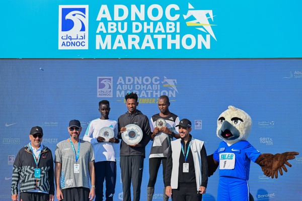Record breaker! 25,000 people line the streets of UAE capital for fifth edition of ADNOC Abu Dhabi Marathon as Brigid Kosgei sets new women’s record