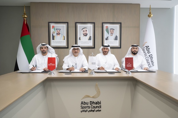 اتفاقيتا شراكة بين مجلس أبوظبي الرياضي ونادي أبوظبي للدراجات مع "ضمان"